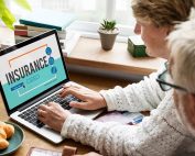 old Couple Searching for insurance in online